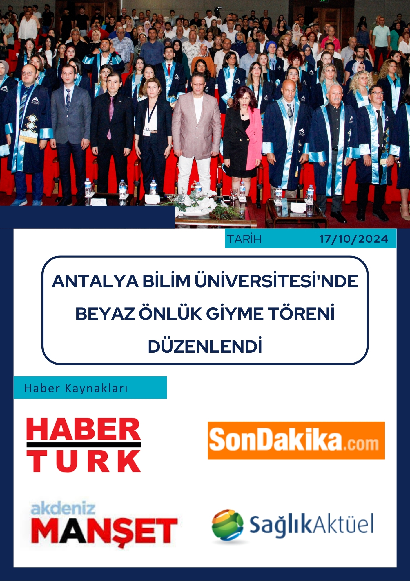 Antalya Bilim Üniversitesi'nde Beyaz Önlük Giyme Töreni düzenlendi