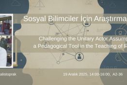 12. Sosyal Bilimciler için Araştırma Çalıştayı 19 Aralık 2025 Tarihinde Yapılacak