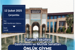 Turizm Fakültesi Gastronomi ve Mutfak Sanatları Bölümü Önlük Giyme Töreni