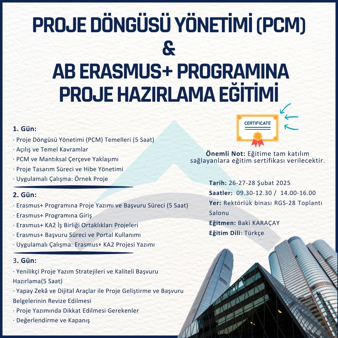 Proje Döngüsü Yönetimi (Project Cycle Management / PCM) Eğitimi