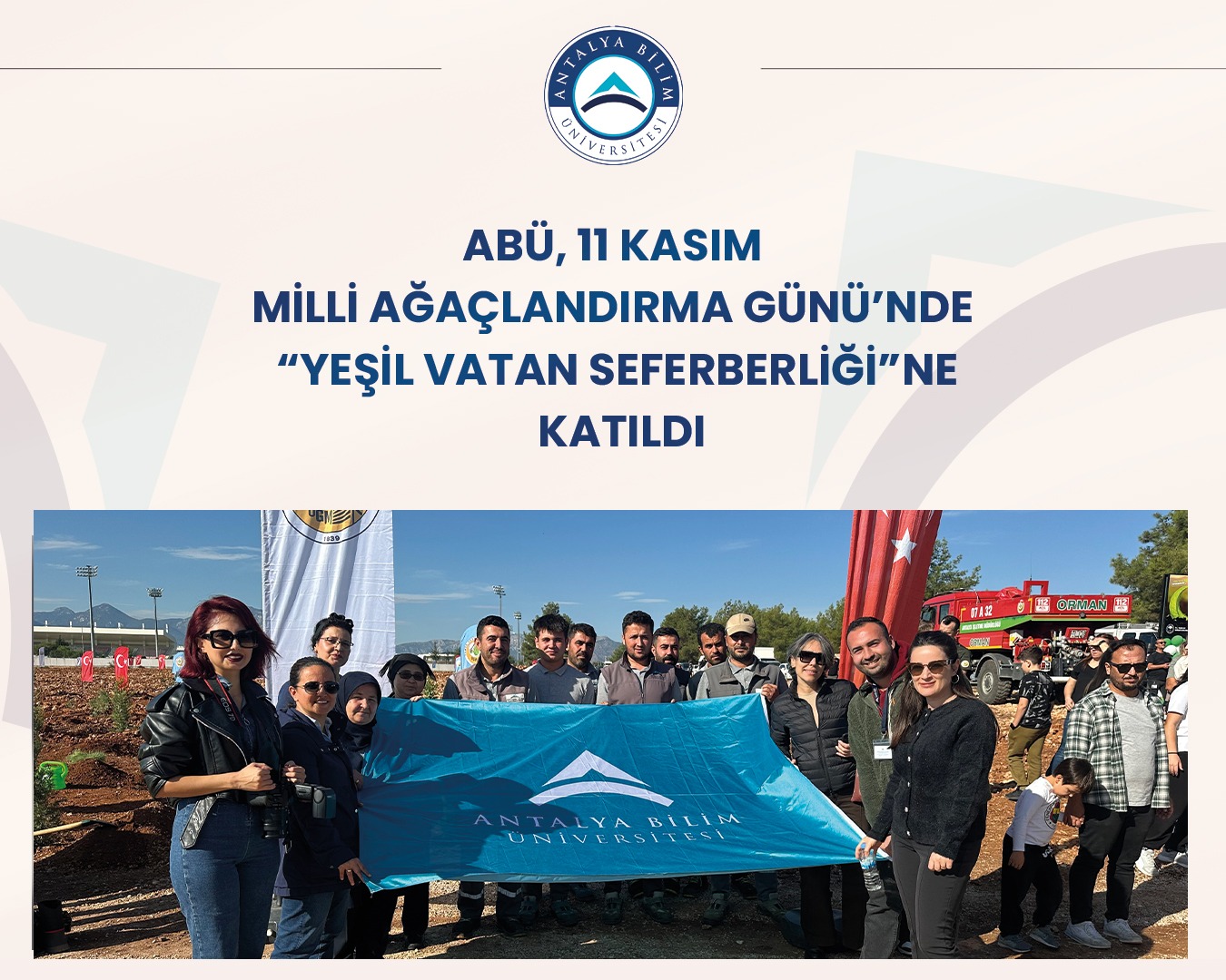 ABÜ, 11 Kasım Milli Ağaçlandırma Günü’nde “Yeşil Vatan Seferberliği”ne Katıldı
