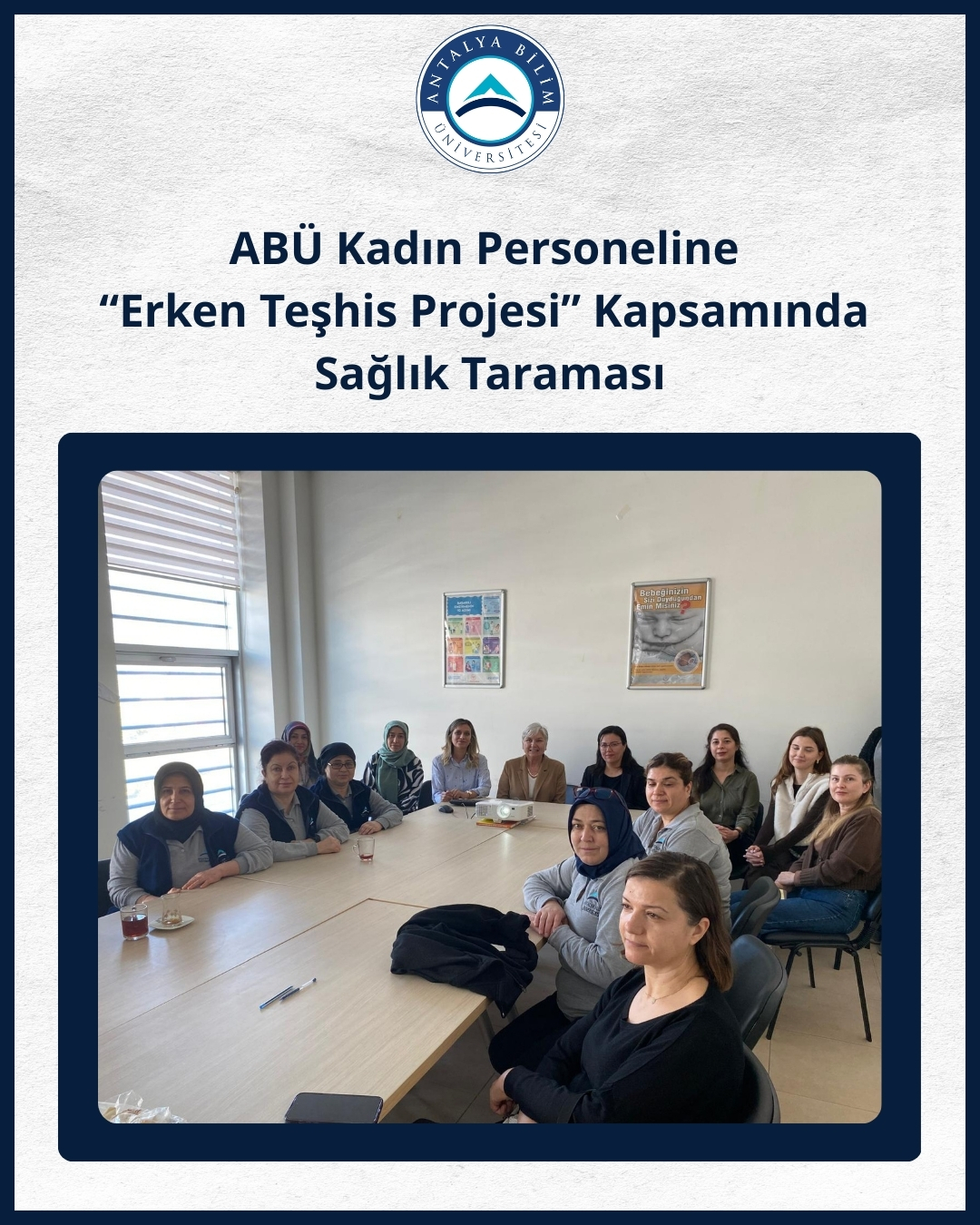 ABÜ Kadın Personeline “Erken Teşhis Projesi” Kapsamında Sağlık Taraması