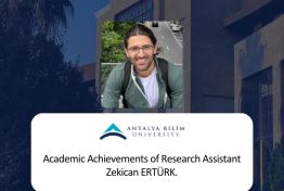 Academic Achievement of Research Assistant Zekican ERTÜRK