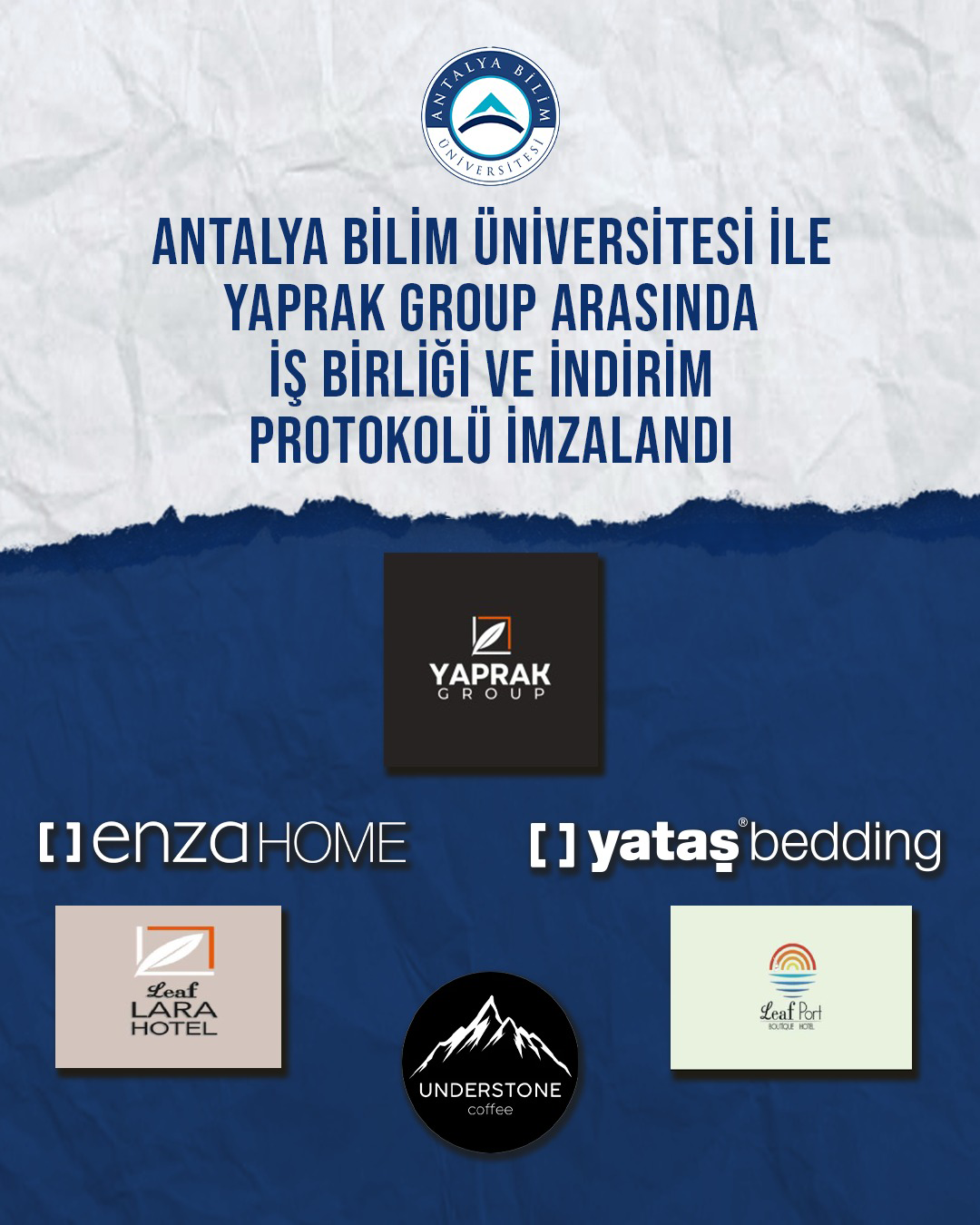 Antalya Bilim Üniversitesi ile Yaprak Group Arasında İş Birliği ve İndirim Protokolü İmzalandı