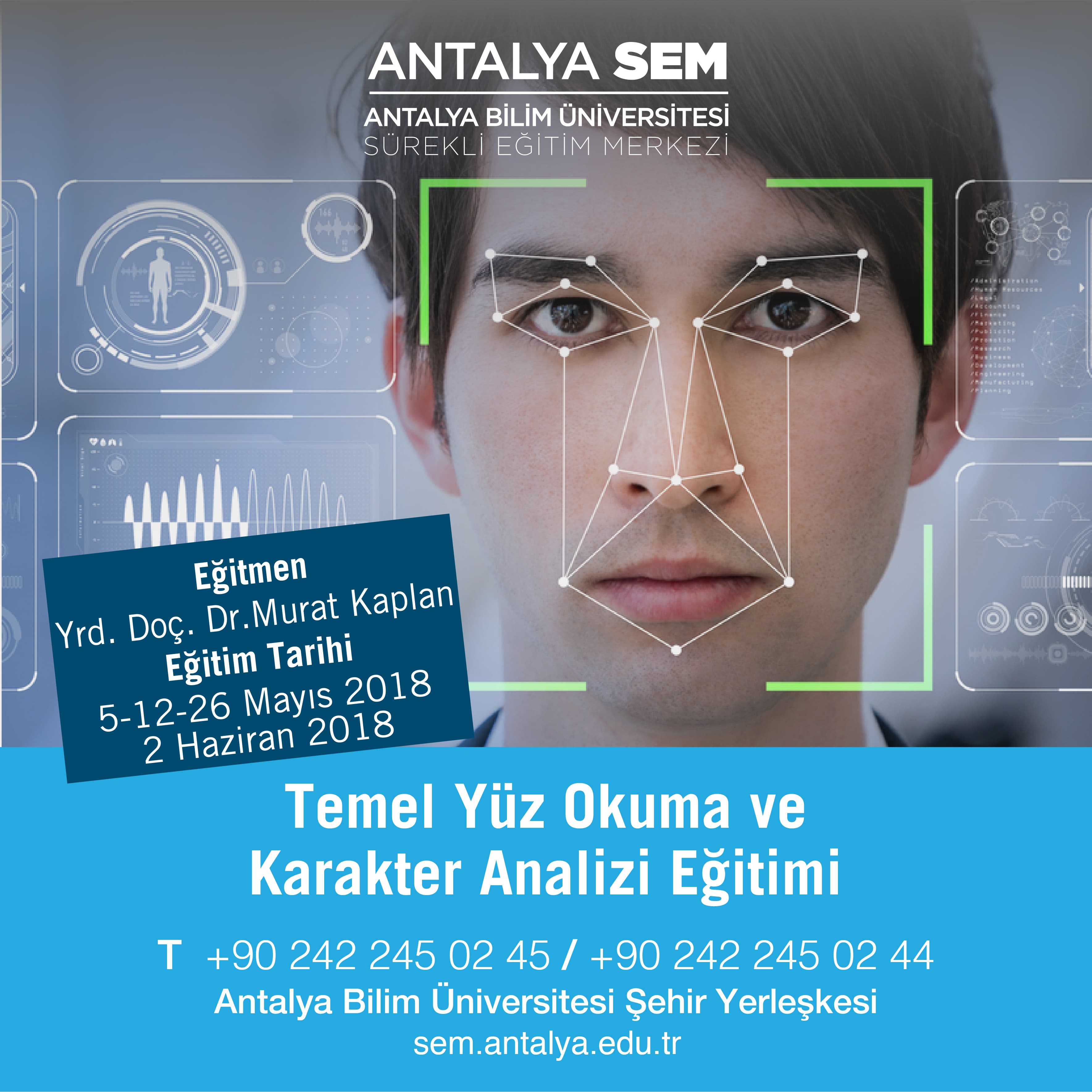 Antalya SEM’de Temel Yüz Okuma ve Karakter Analizi Eğitimi Başlıyor!