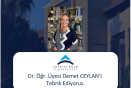 Dr. Öğr. Üyesi Demet CEYLAN'ın Akademik Başarısı