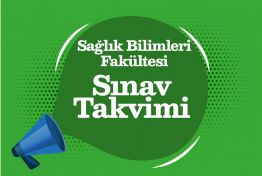 Fizyoterapi ve Rehabilitasyon Bölümü 1. Sınıf 2. Ara Sınav Takvimi