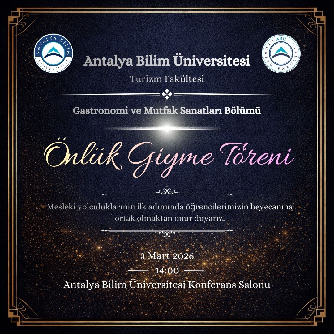 Gastronomi ve Mutfak Sanatları Bölümü Önlük Giyme Töreni