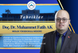Meslek Yüksekokulu Müdürümüzün Başarısı