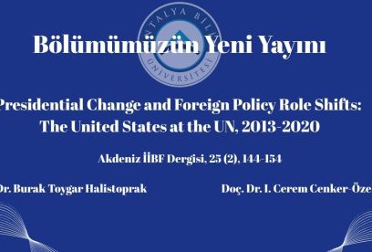 Öğretim Üyelerimizin Makalesi Yayımlandı