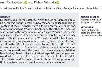 Doç. Dr. I. Cerem Cenker-Özek ve Doç. Dr. Didem Çakmaklı'nın Makalesi Yayımlandı