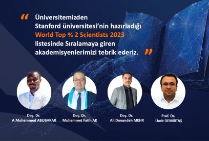 World Top % 2 Scientists 2023 listesinde Antalya Bilim Üniversitesi’nden 4 Bilim insanı yer aldı